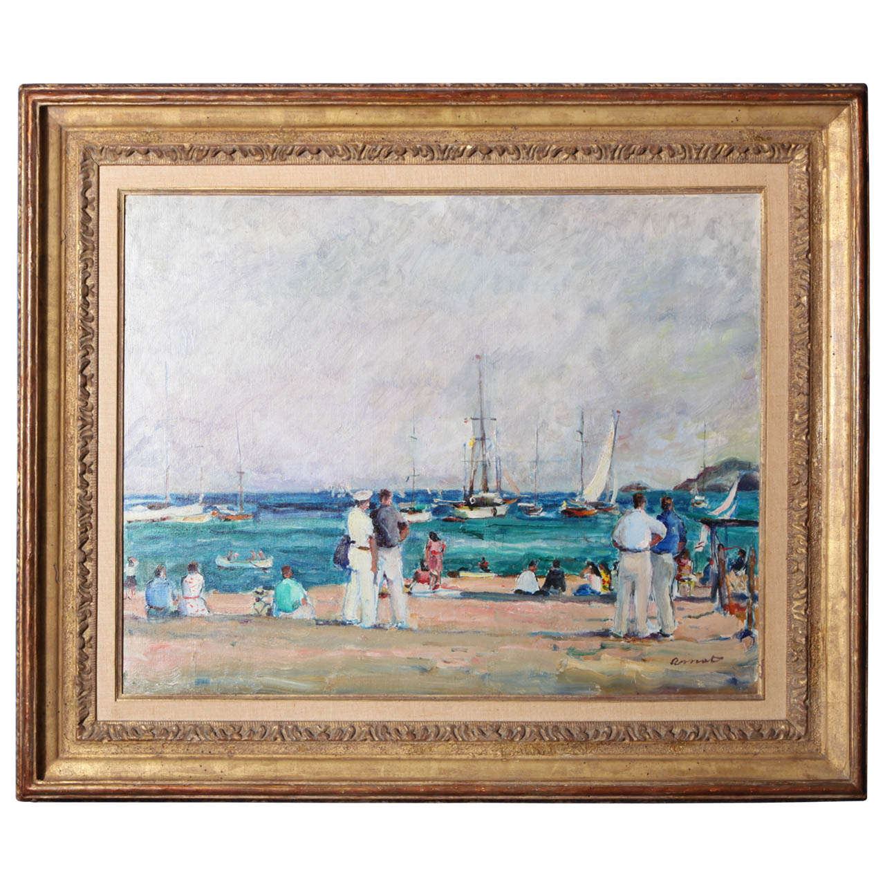 Josep Amat i Pages "Marineros" Óleo sobre lino, hacia 1935 en venta