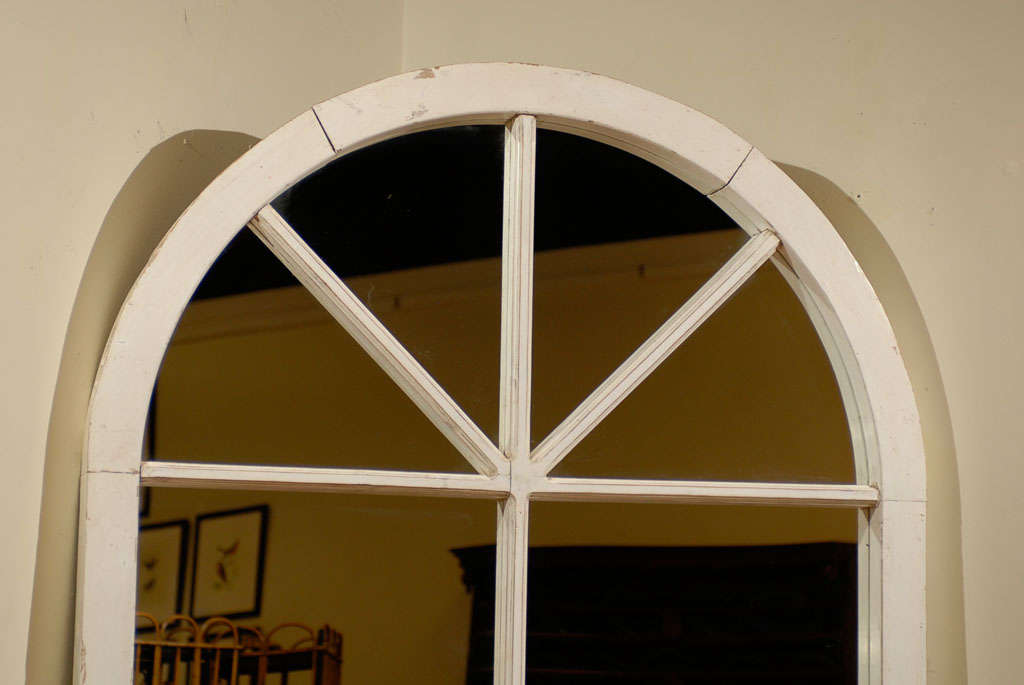 19th Century Large English Window Frame Mirror c 1880s For Sale