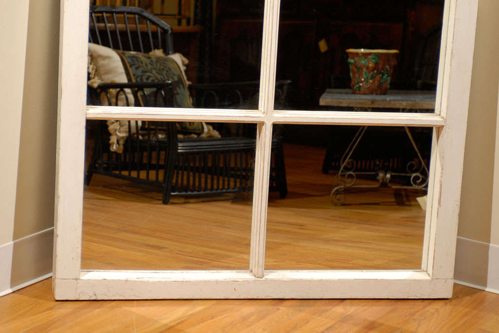 Large English Window Frame Mirror c 1880s For Sale 1