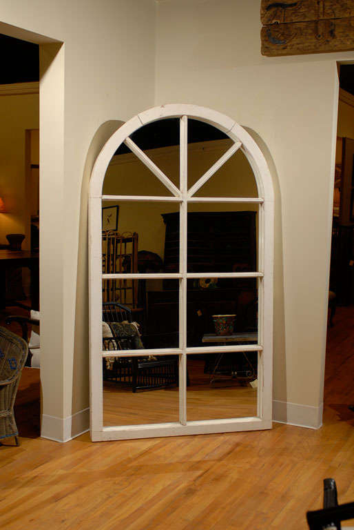 Large English Window Frame Mirror c 1880s For Sale 4