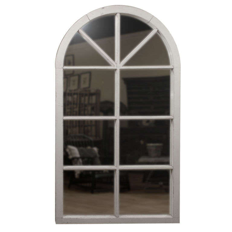 Large English Window Frame Mirror c 1880s For Sale