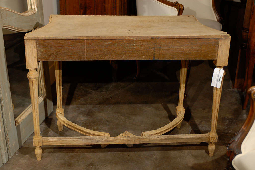 French Carved and Bleached Console Table 3