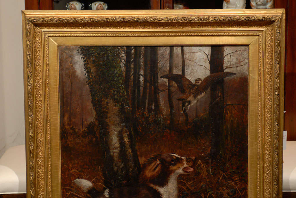 antique dog oil paintings