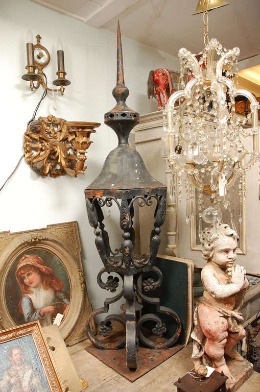 Pair of American Cast Iron Entry Lights