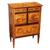 18th C. Marquetry Small Cabinet