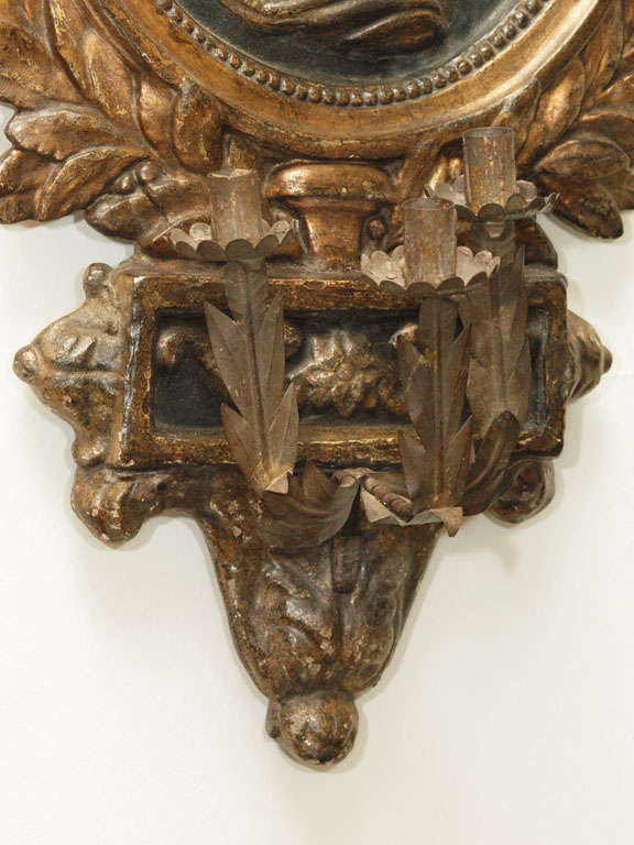 18th C Italian Giltwood Wall Sconces For Sale 2