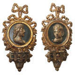 18th C Italian Giltwood Wall Sconces 4