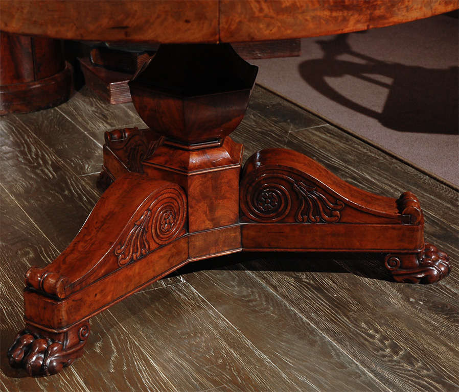 19th Century English Gueridon Table in Mahogany with Marble Top, Circa 1810