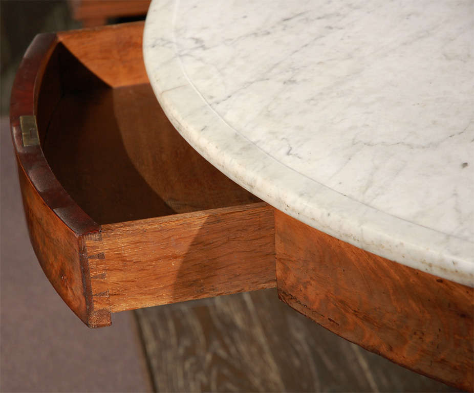 English Gueridon Table in Mahogany with Marble Top, Circa 1810 3