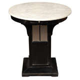 An Ebonized Center Table with Marble Top, Circa 1890 An Ebonized Center Table with Marble Top, Circa 1890