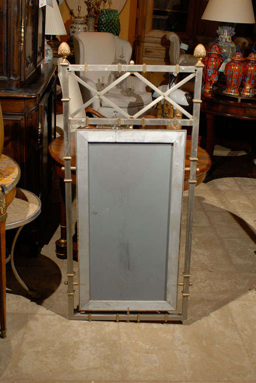 Attributed To Bagues, Brass & Steel Mirror 3