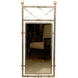 Attributed To Bagues, Brass & Steel Mirror