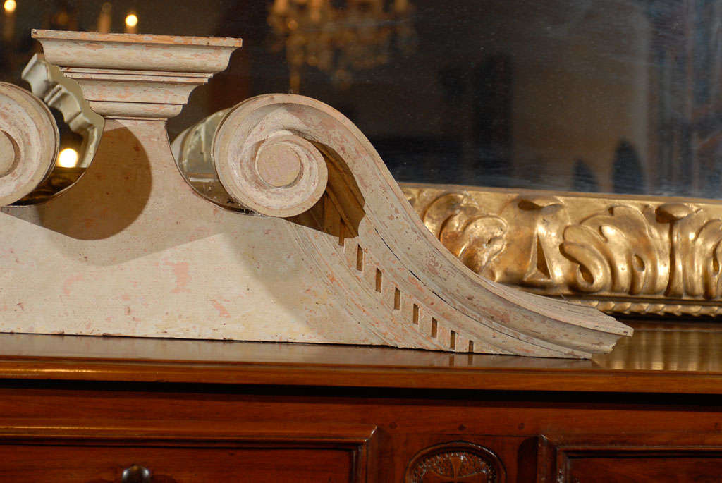 British Late Georgian Swan's Neck Architectural Pediment
