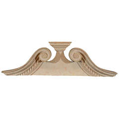 Late Georgian Swan's Neck Architectural Pediment