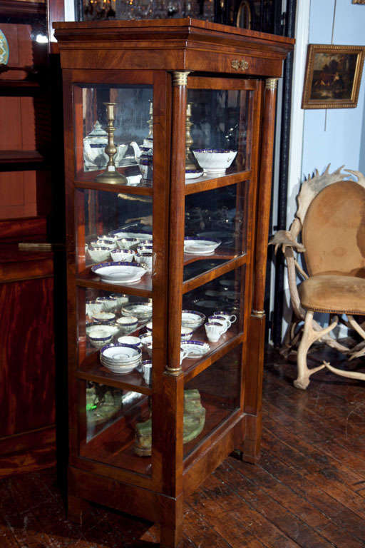 19th Century Empire Curio Cabinet For Sale