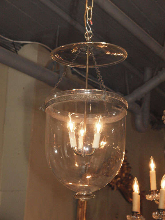 Old English crystal smoke bell lantern.