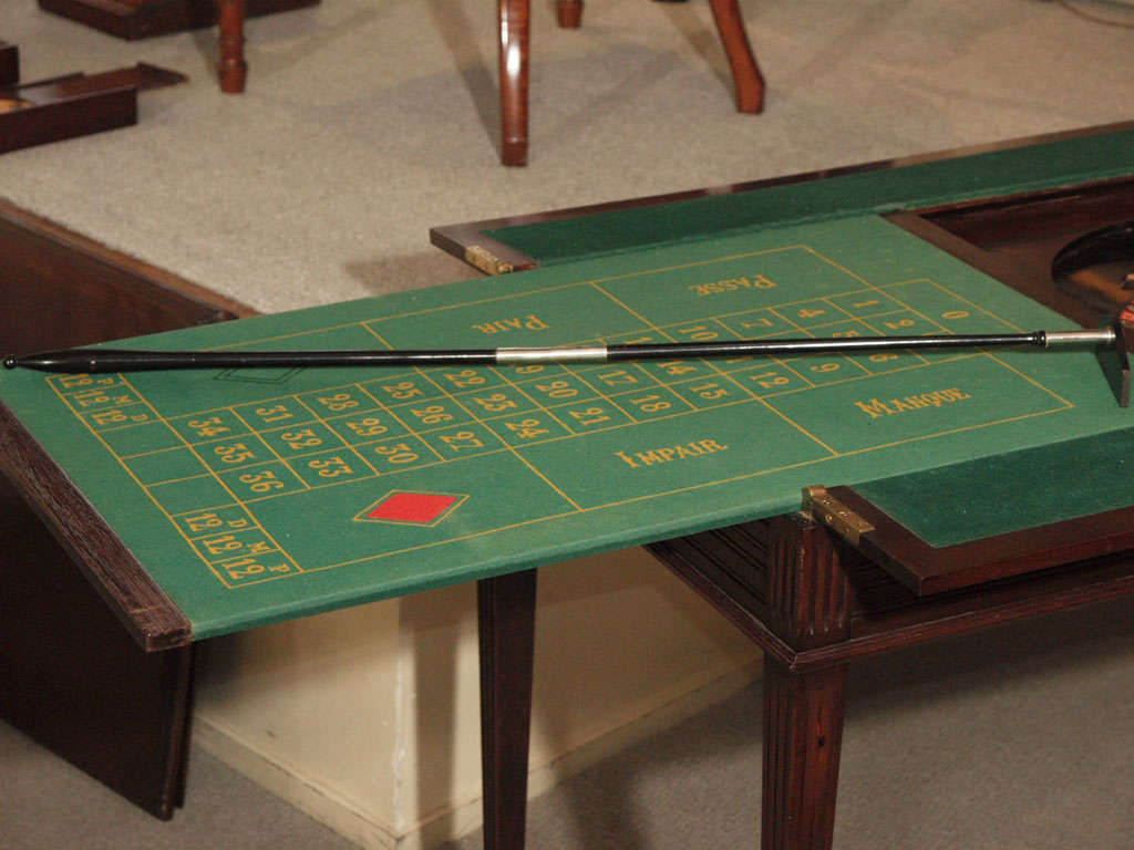 Antique English Mahogany Gentleman's Roulette Games Table 6