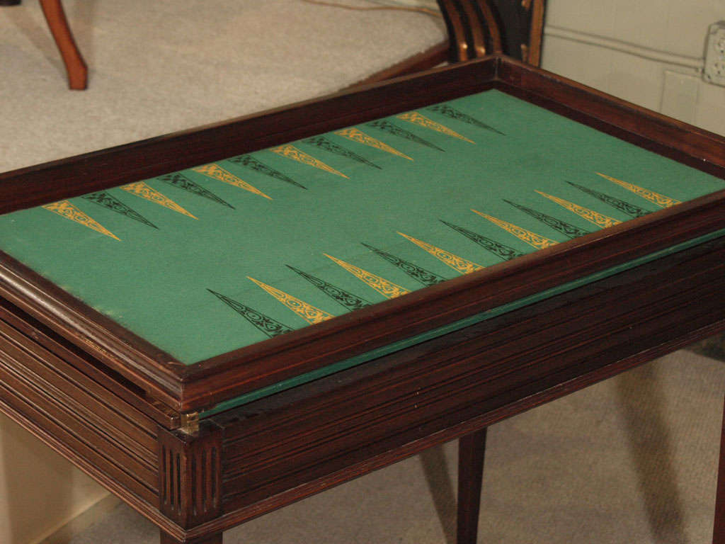 Antique English Mahogany Gentleman's Roulette Games Table 3