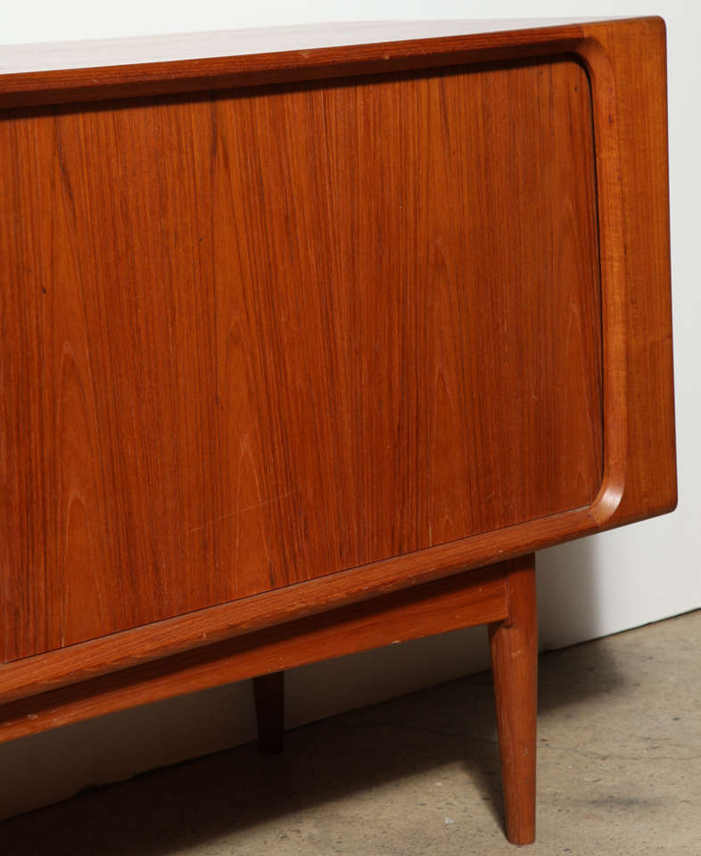 Danish Modern Teak Tambour Door Credenza 5