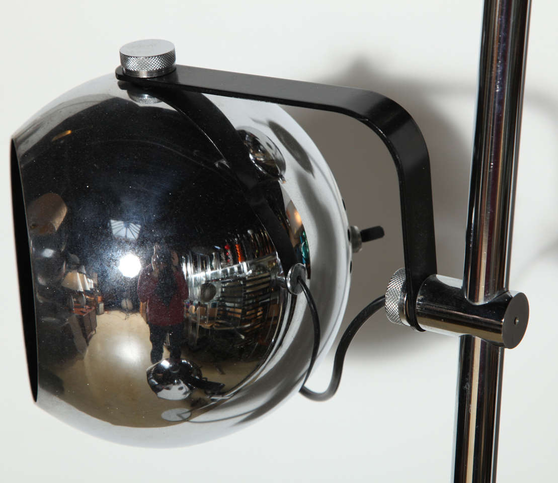 chrome eyeball floor lamp