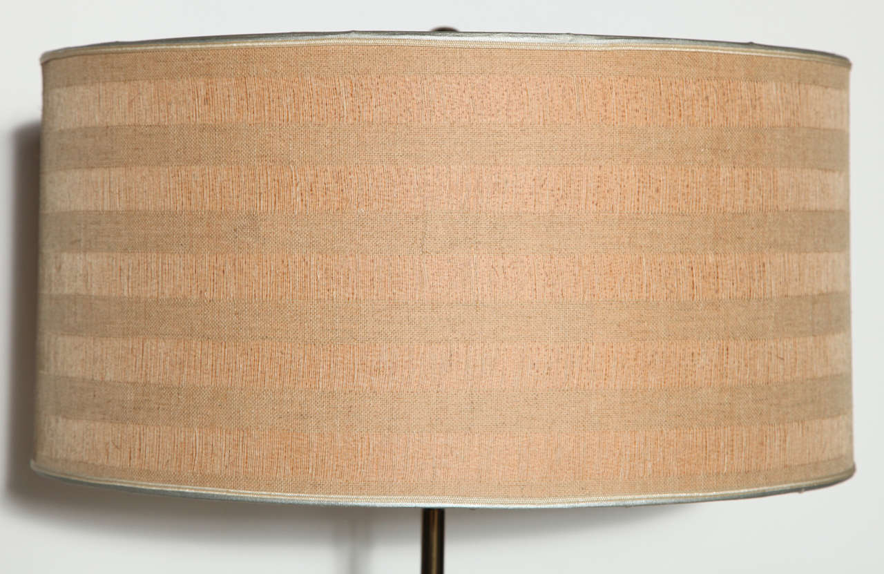 American Substantial Tony Paul for Westwood Stacked, Conical Brass and Walnut Table Lamp