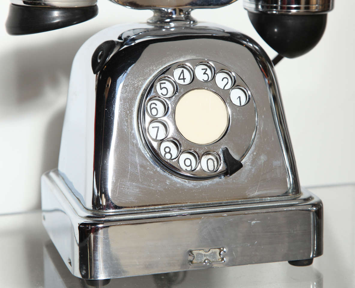 circa 1940 Nickel Plate and Black Bakelite Receiver "Toaster" Tabletop