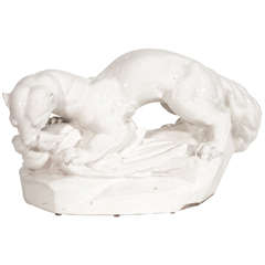 French Art Deco Porcelain Ferret