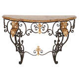 19c French Iron Console Table