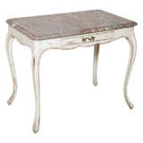 Antique Painted Writing Table with Marble Top