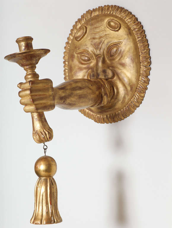Unusual Carved Giltwood Sconce 2