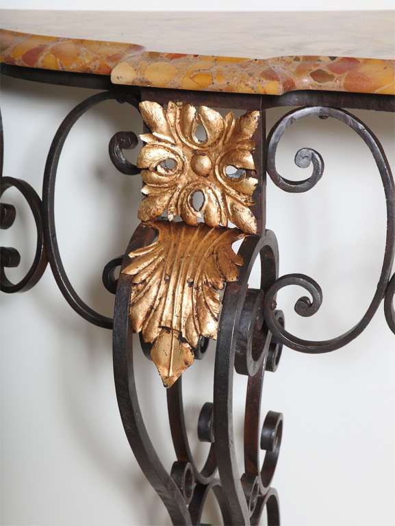 19c French Iron Console Table at 1stDibs