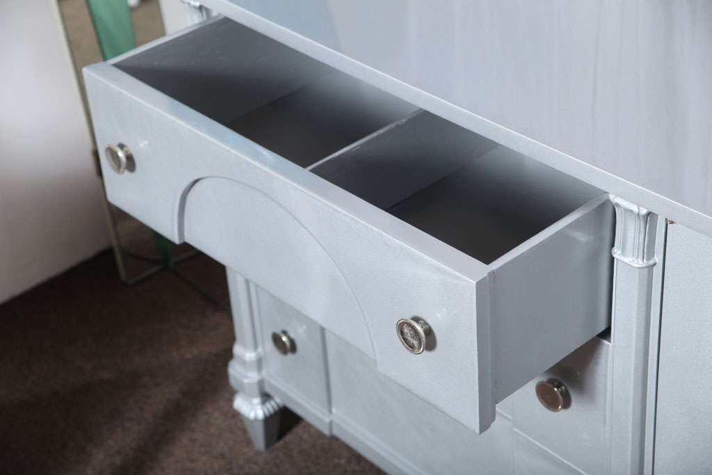 Mid-20th Century Beautiful Mid-Century Silver Lacquered Sideboard