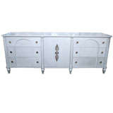 Beautiful Mid-Century Silver Lacquered Sideboard