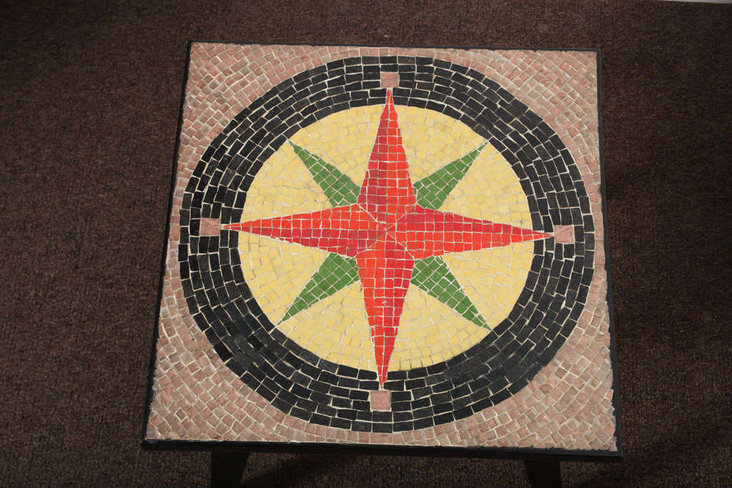 American Southern Cross 50's Mosaic Low Accent Table For Sale