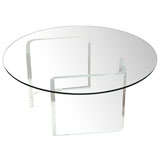 Lucite Round Cocktail Table