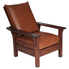 L & JG Stickley Morris Chair, C. 1915, Arts & Crafts- Mission Era