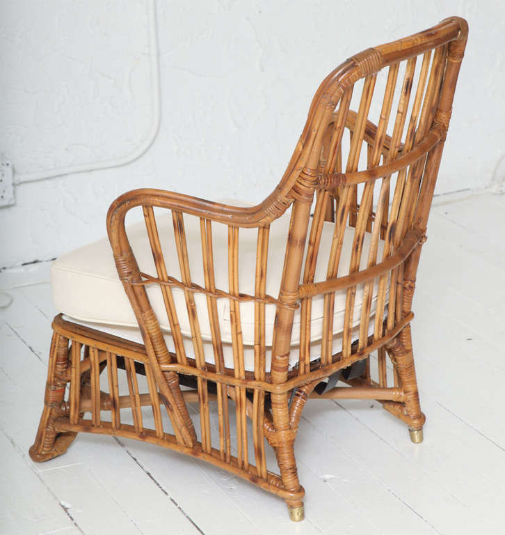 Pair of Art Deco Reed Lounge Chairs from the Queen Elizabeth 2
