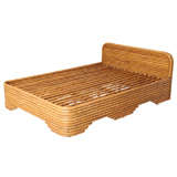 Fine & Rare Rattan Bed in the Manner of Paul Frankl