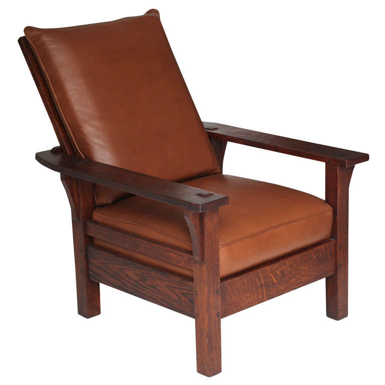 L and JG Stickley Morris Chair, C. 1915, Arts and Crafts Mission Era at 1stDibs c morris era