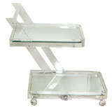 Lucite and Mirror Bar Cart
