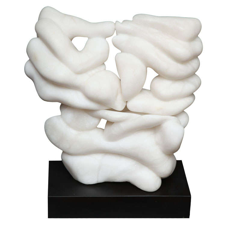 "Construction of My Heart"   Alabaster Sculpture by Freddy Borges