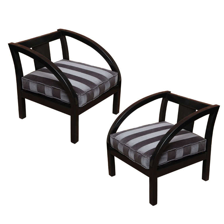 Pair of American Art Deco  "Modernage " Modern D Chairs