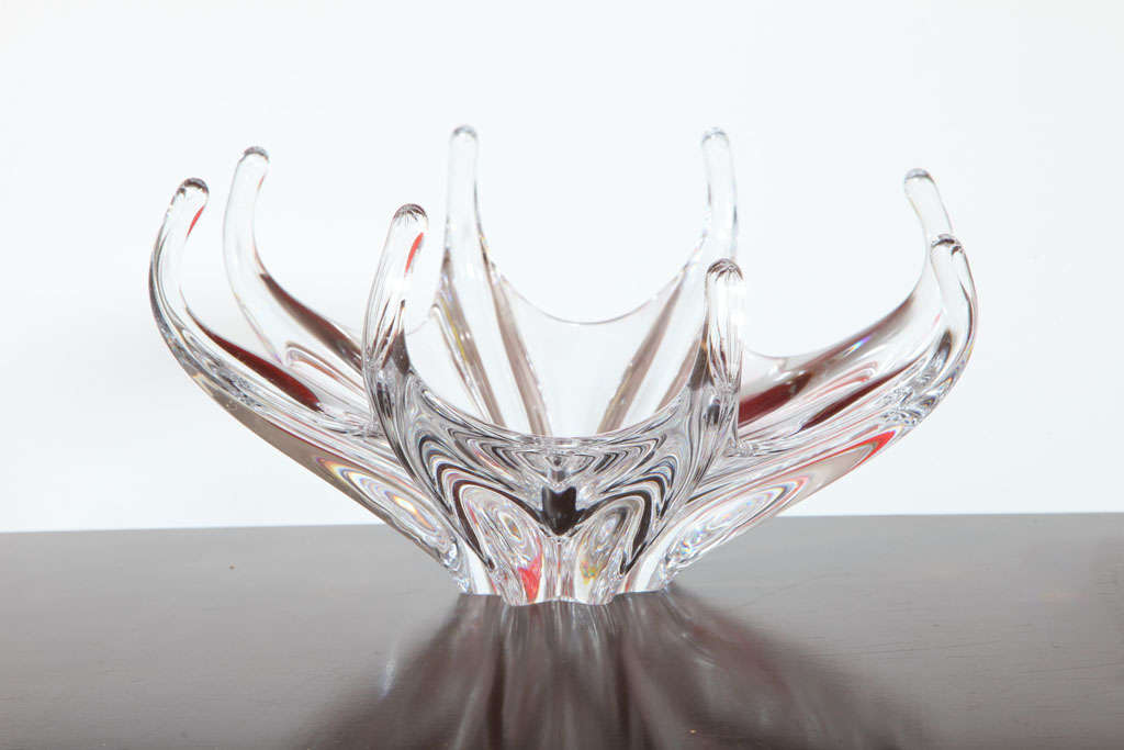 Large Vintage Baccarat Crystal Vase In Excellent Condition For Sale In New York, NY