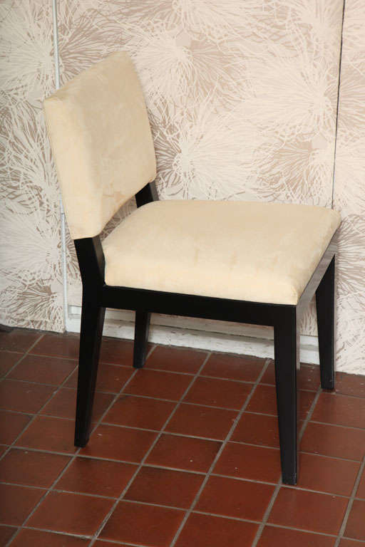 Set of  Four Modern Ultrasuede Chairs For Sale 3