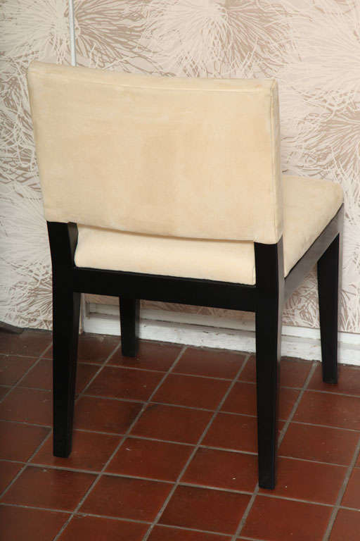 Mid-20th Century Set of  Four Modern Ultrasuede Chairs For Sale