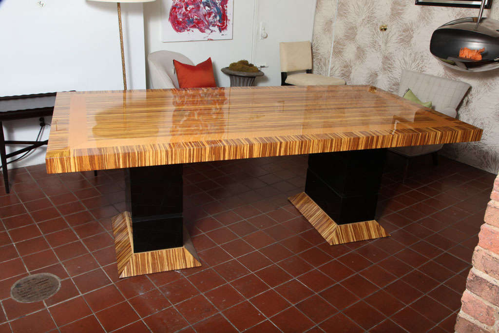 Neapolitan Wood Dining or Meeting Table by Arlene Angard Collection For Sale 2
