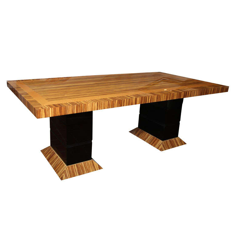 Neapolitan Wood Dining or Meeting Table by Arlene Angard Collection For Sale