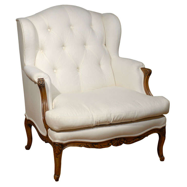 19th Century French WingBacked Arm Chair For Sale