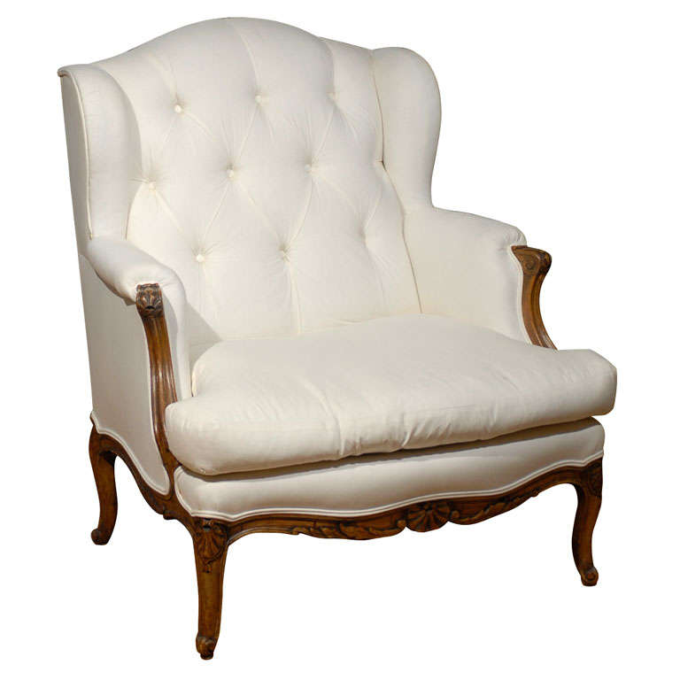 19th Century French WingBacked Arm Chair For Sale at 1stDibs