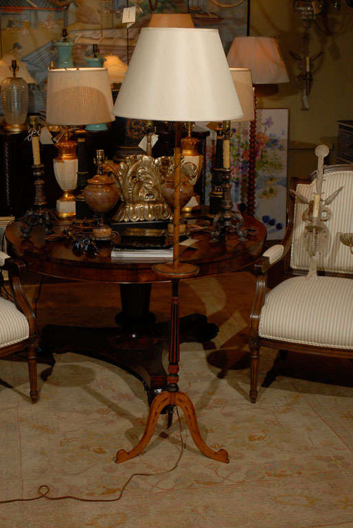 Pole Screen as Floor Lamp